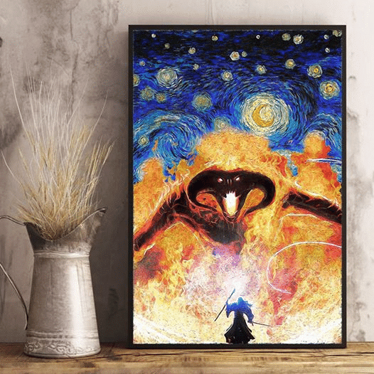 The Starry Night For Men And Women Home Living Room Wall Decor Vertical Poster Canvas
