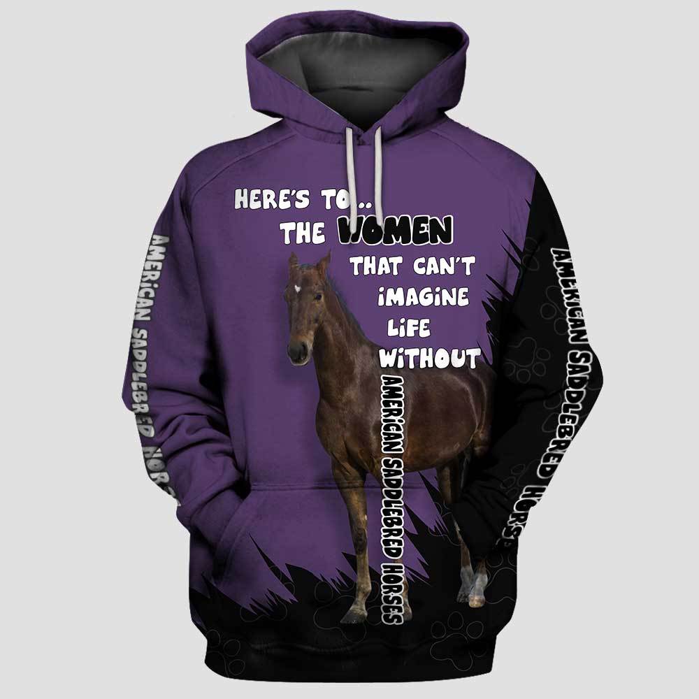 American Saddlebred Horse The Women 3D Hoodie Full Printing