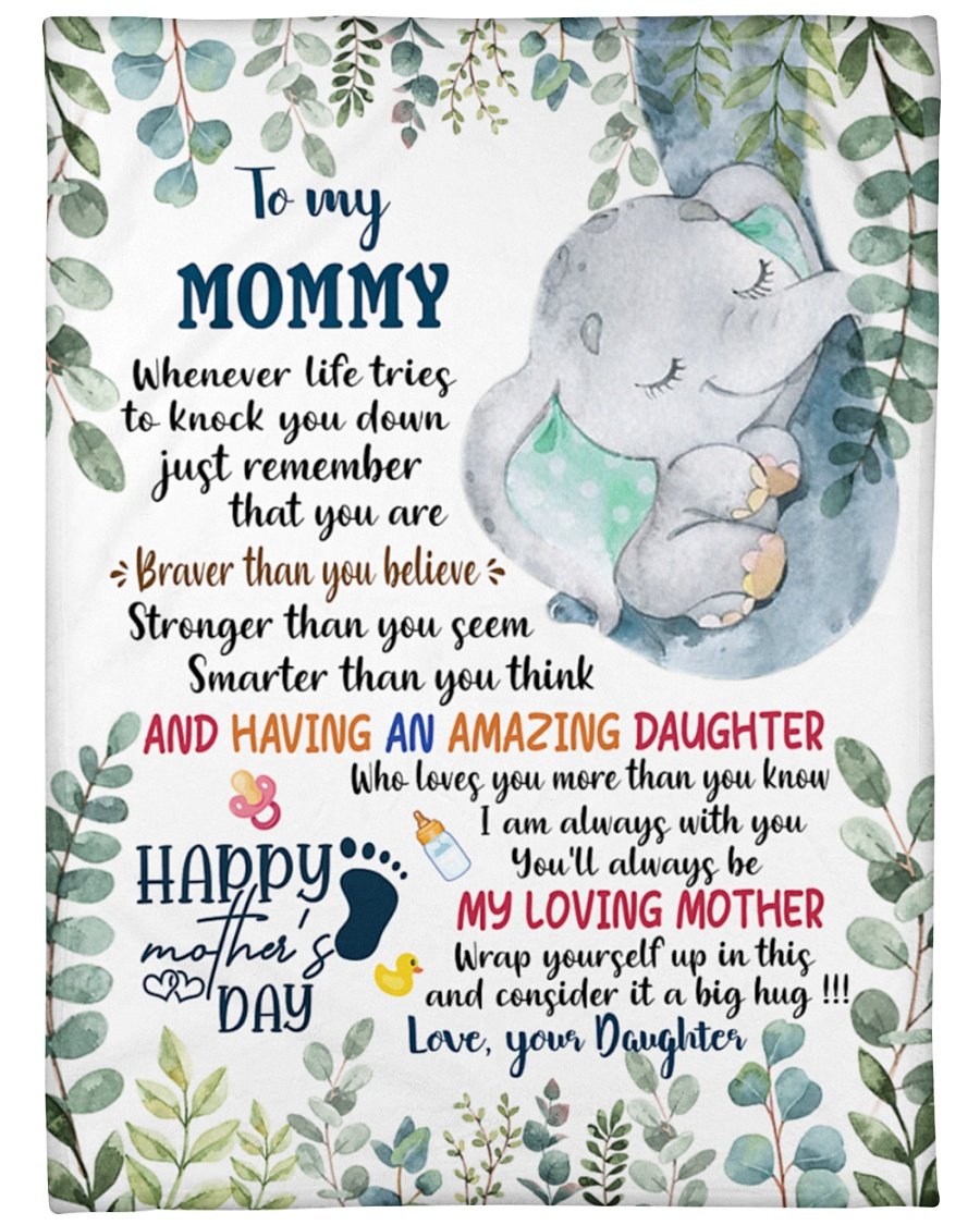 To My Mommy Fleece Blanket You’Ll Always Be My Loving Mother Gift From Daughter Home Decor Bedding Couch Sofa Soft And Comfy Cozy