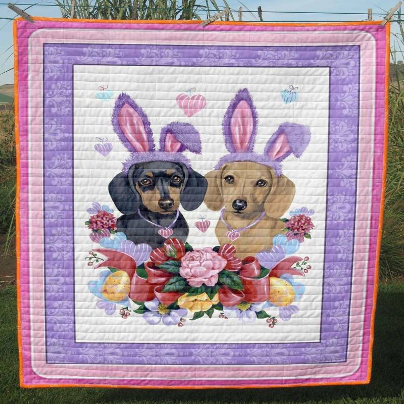 Dachshund Bunny Dachshund Quilt