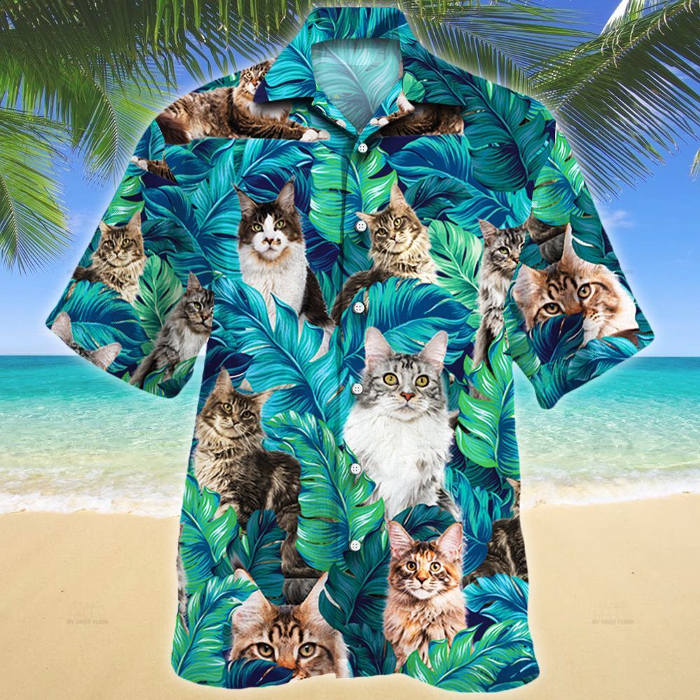 Maine Coon Cat Lovers Gift Hawaiian Shirt Ha71077