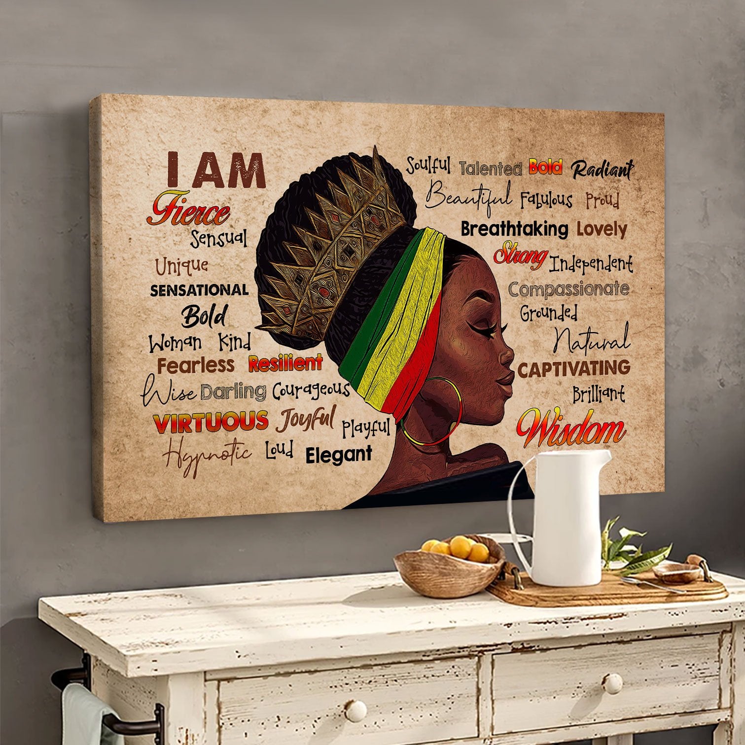 Black Women Premium Canvas Wall Art