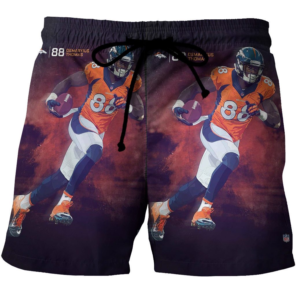 Denver Broncos Demaryius Thomas2 3D All Over Print Summer Beach Hawaiian Short