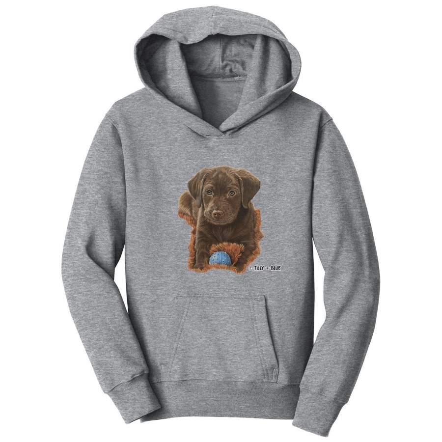 Chocolate Lab Puppy – Kids’ Unisex Hoodie Sweatshirt