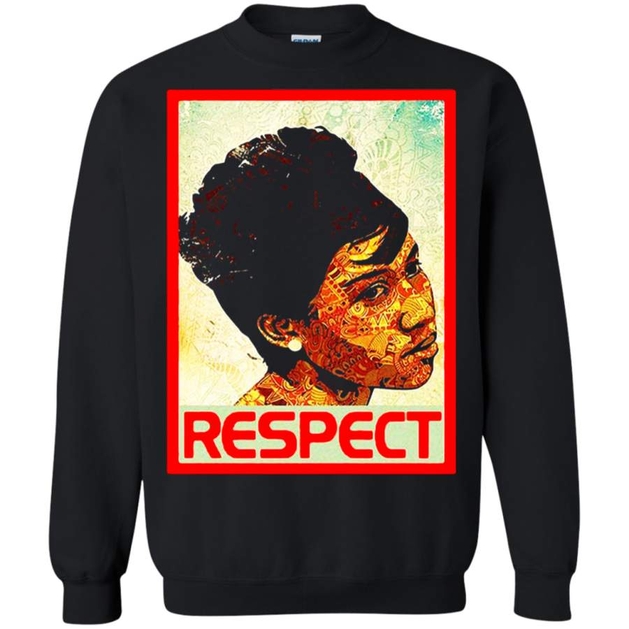 AGR Aretha The Queen of Soul Respect Aretha Franklin Sweatshirt