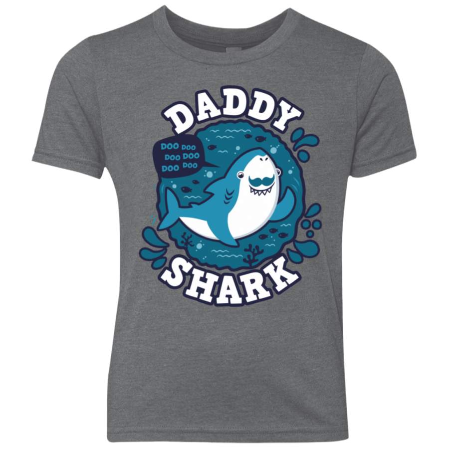 Shark Family trazo – Daddy Youth Triblend T-Shirt