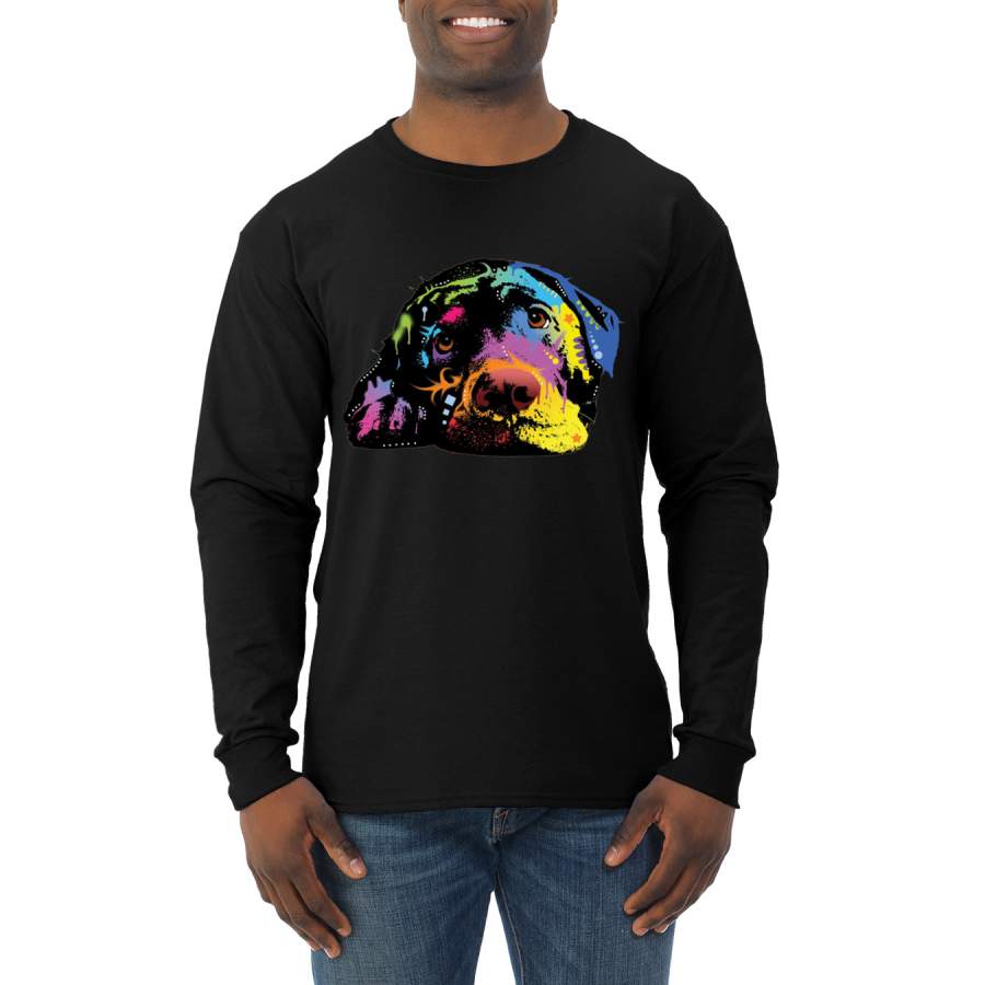 Dean Russo Lying Lab Animal Lover Mens Long Sleeve Shirt