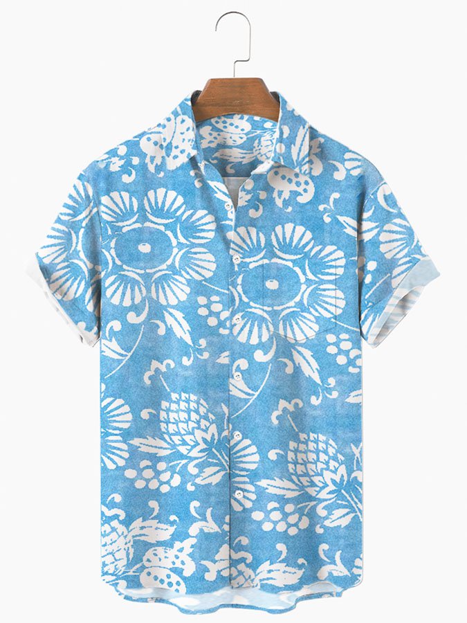 Mens Floral Hawaii Shirt Casual Short Sleeve Aloha Beach Shirts Ha61683