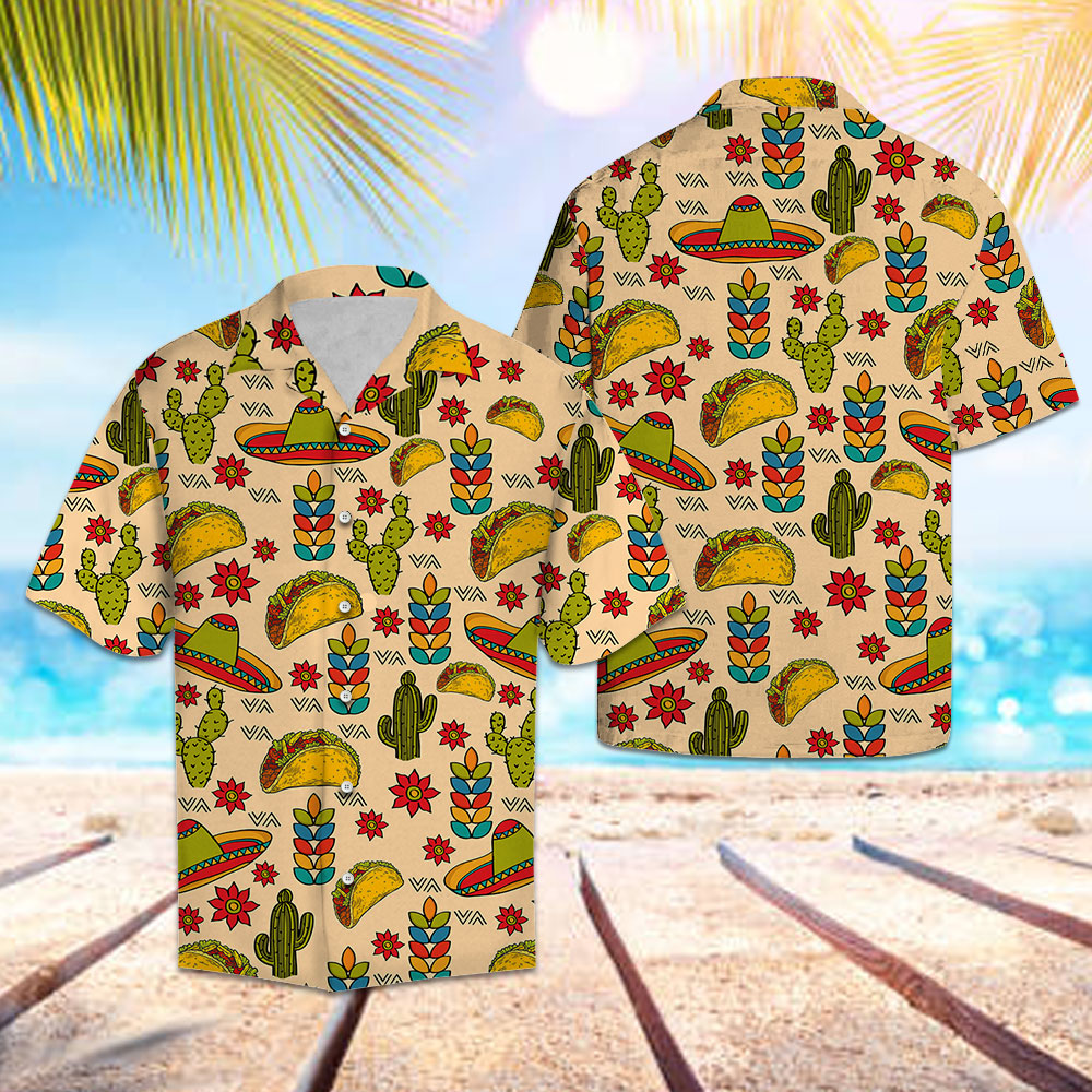 Cactus Tacos Taco Bell Pattern Aloha Hawaii Shirts For Men Women Ha36552