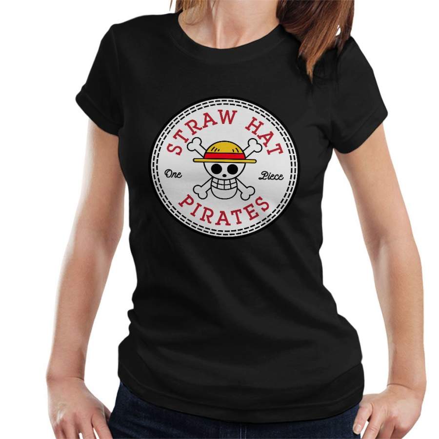 Sraw Hat Pirates One Piece Converse All Star Women’s T-shirt