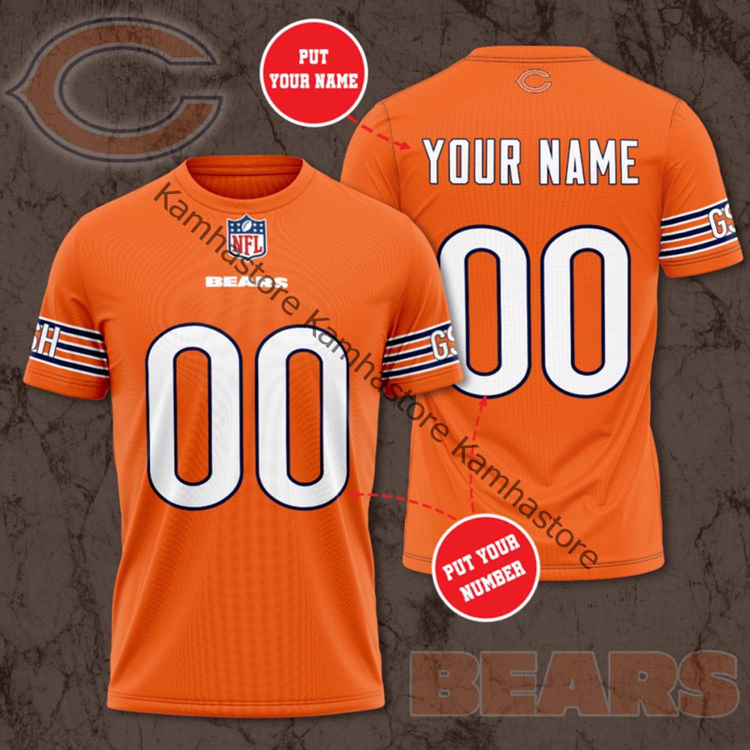 Chicago Bears All Over Printed Shirt Chicago Bears Full