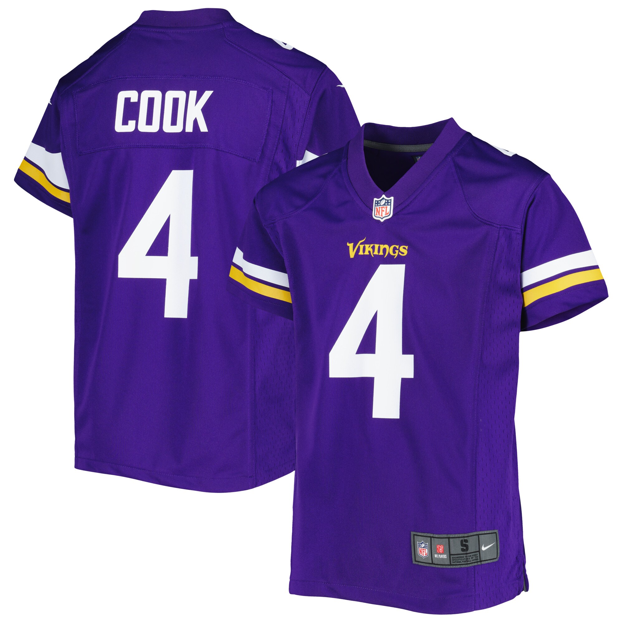 Youth Minnesota Vikings Dalvin Cook Purple Game Jersey 2