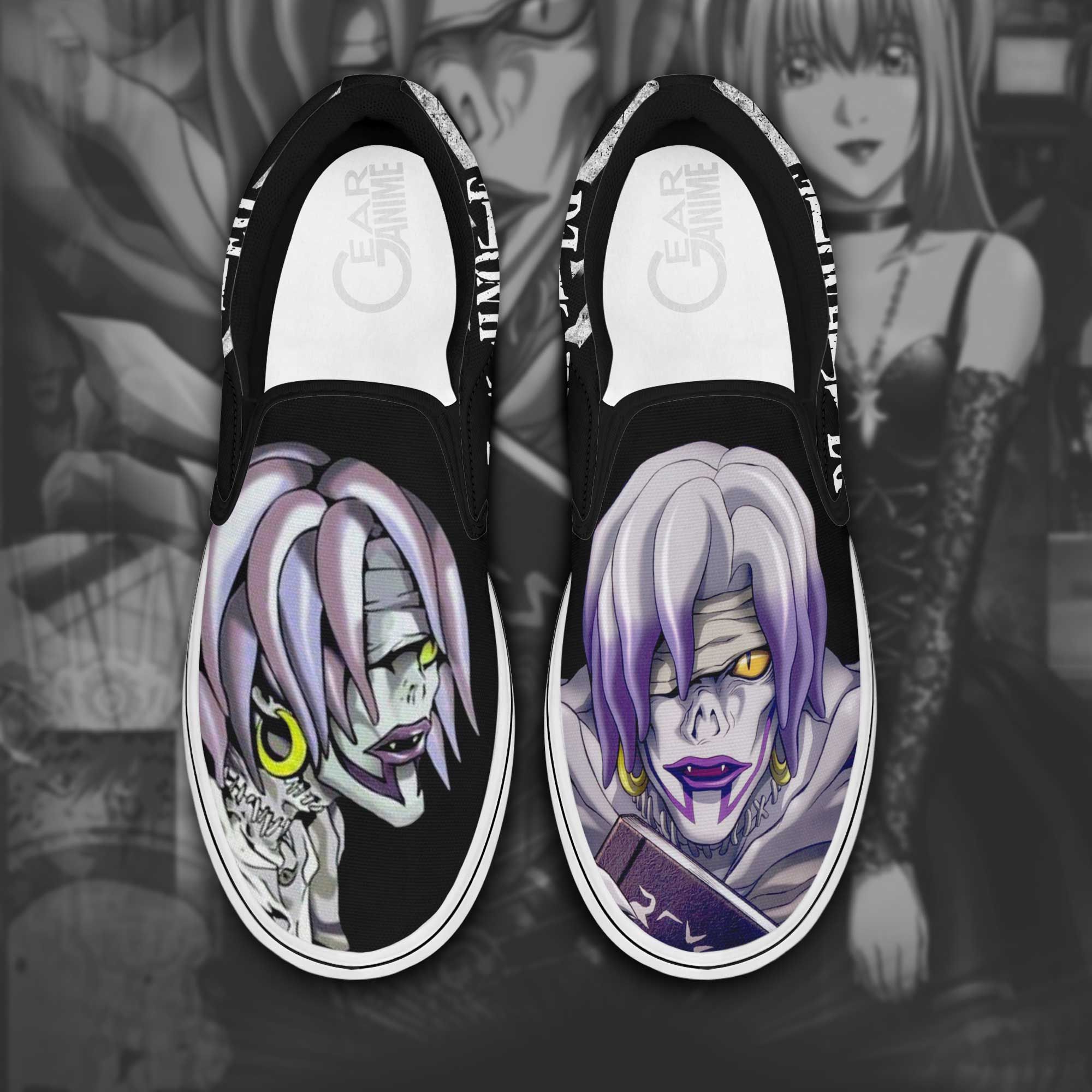 Shinigami Rem Slip On Sneakers Death Note Custom Anime Shoes Unisex Men Women