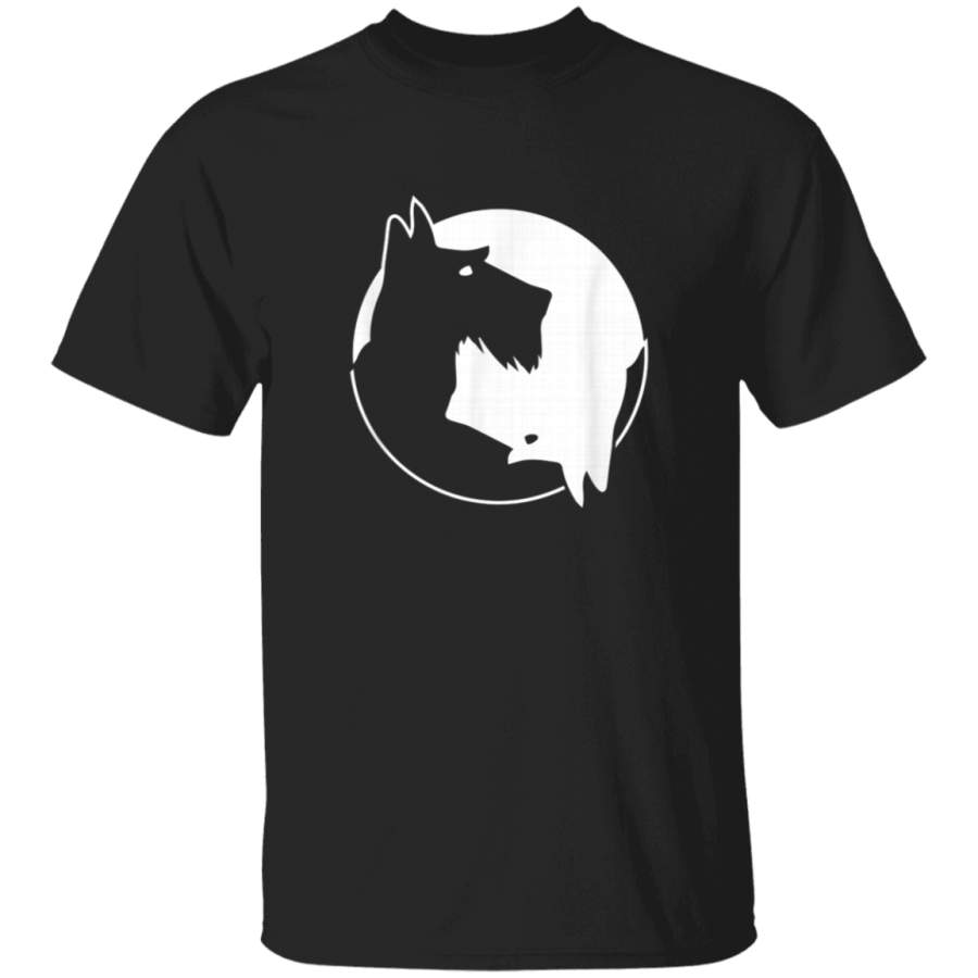 Cool Yin Yang Dog Shirt  Cute Scottish Terrier Tee  White