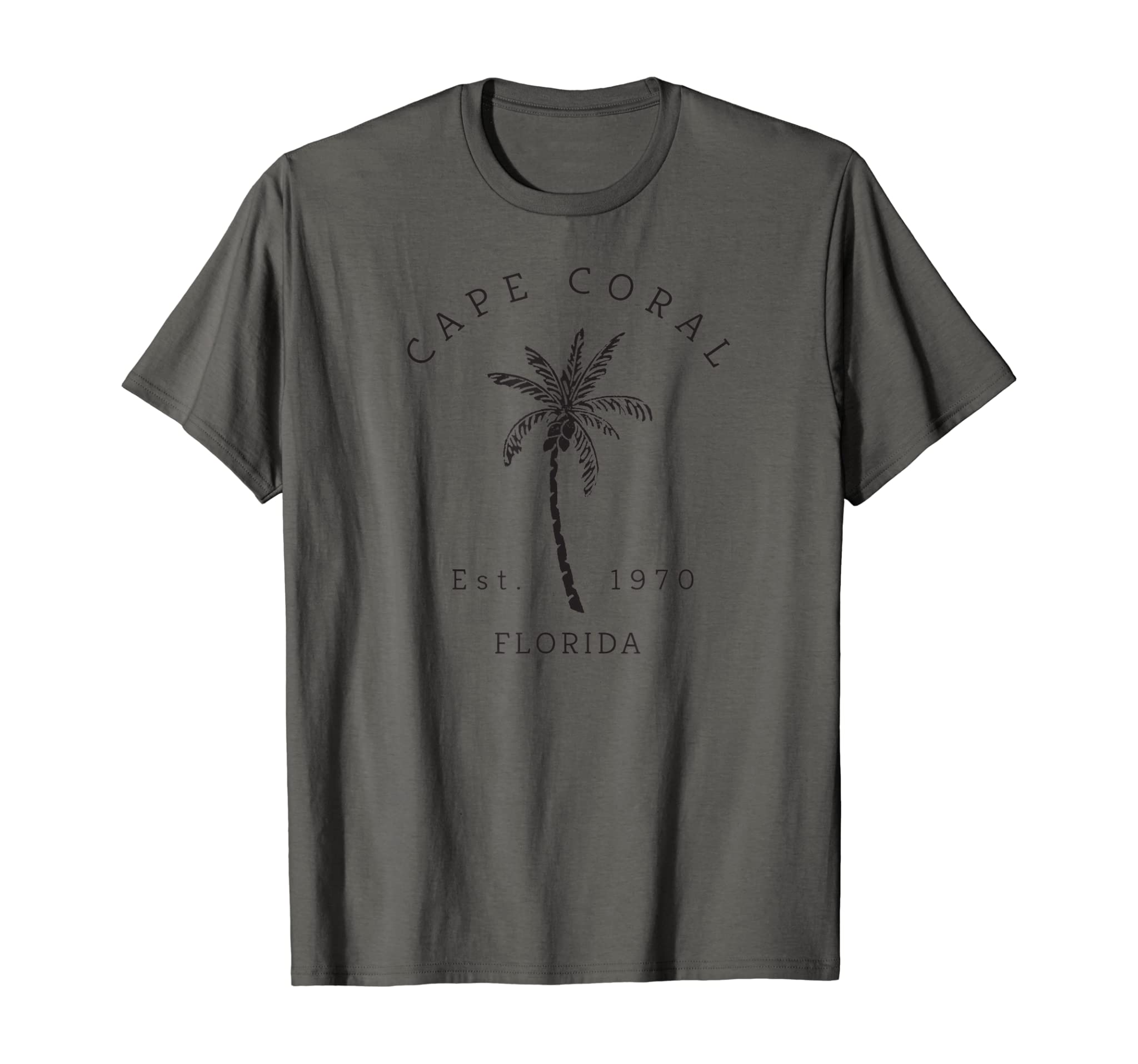 Retro Cool Cape Coral Original Florida Beaches Palm Tree T-Shirt