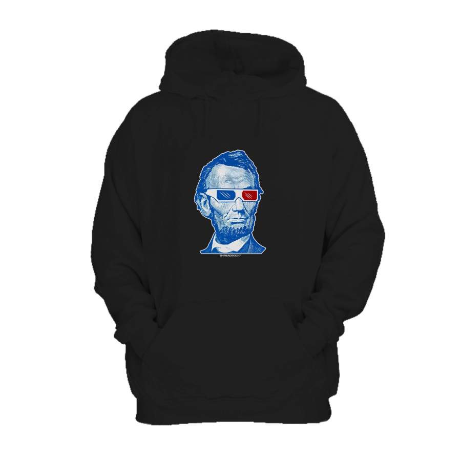 Abraham Lincoln 3D Glasses Hoodie