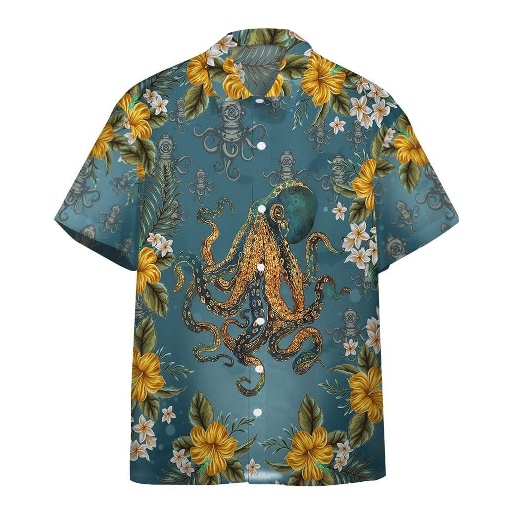 Hawaii Aloha Shirts Octopus Scuba Diving Helmet Ha103448