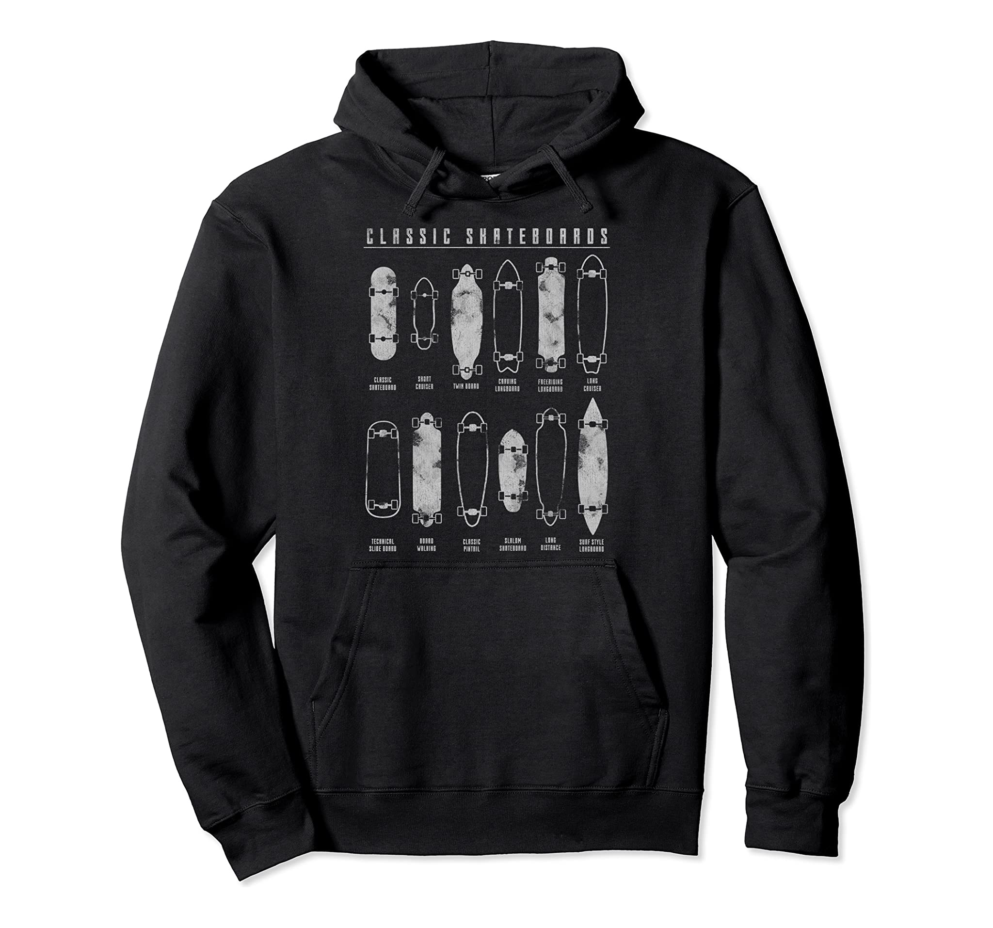 Classic Skateboards Lineup Sketch Pullover Hoodie