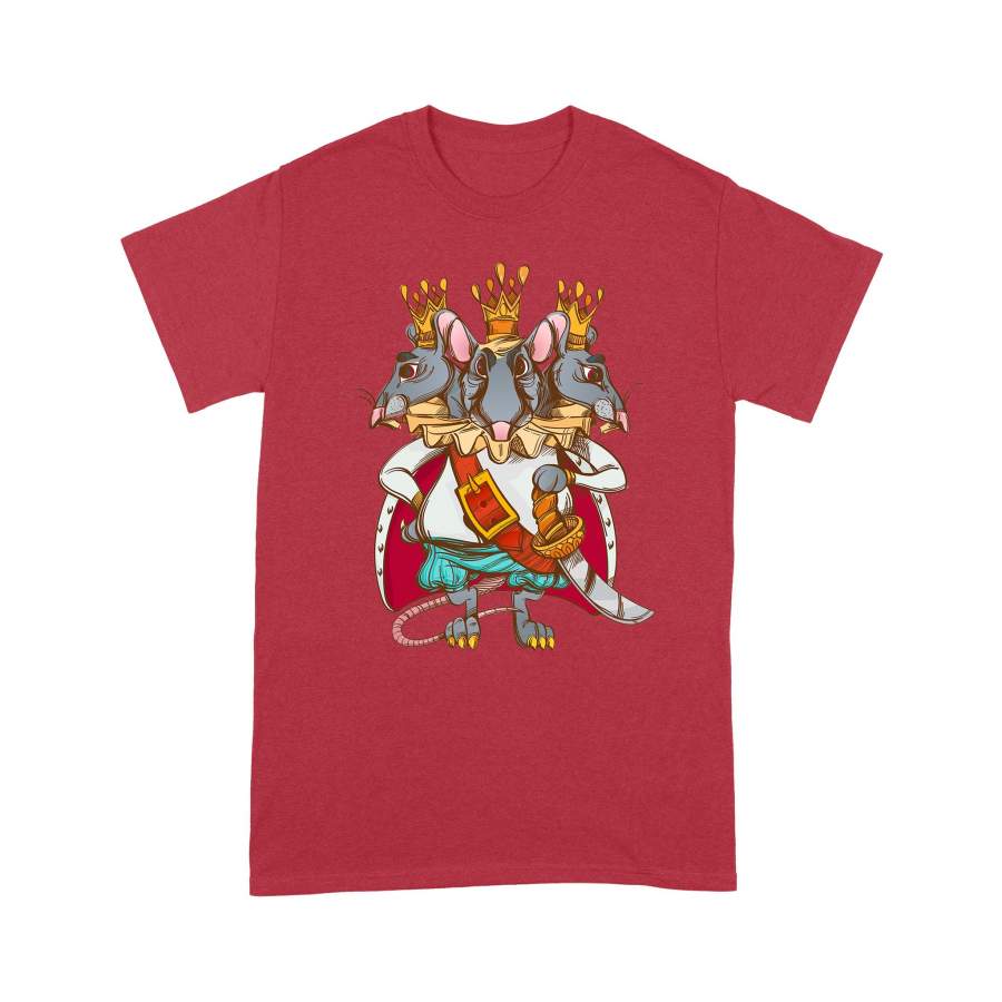 Three King Mouse Fabulous Animal Have Three Crown In Head – Standard T-shirt