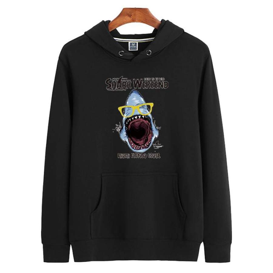 Unisex Shark Printed Hoodie Casual Sweatshirt for Adult