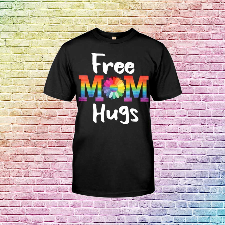 Free Mom Hugs Shirt, Mom Hugs Pride Shirt, Free Mom Hugs Tshirt, Gift For Lesbian Mom