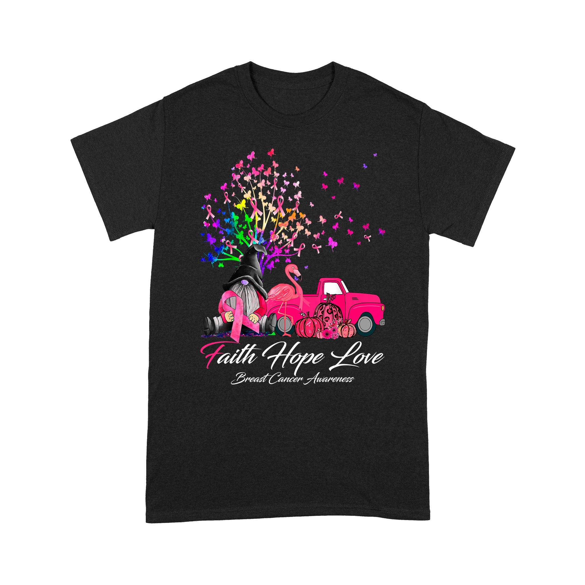 Flamingo Shirt Faith Hope Love Pumpkin Truck Tree Gnome Breast Cancer Faith Breast Cancer Shirts