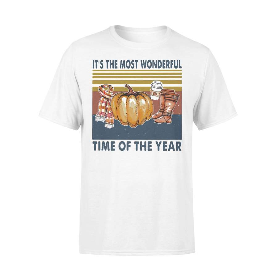 Halloween It’s The Most Wonderful Time Of The Year Pumpkins Vintage Retro T-Shirt