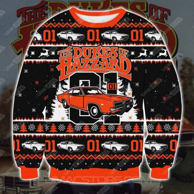 The Dukes Of Hazzard Knitting Pattern 3D Print Ugly Christmas Sweatshirt