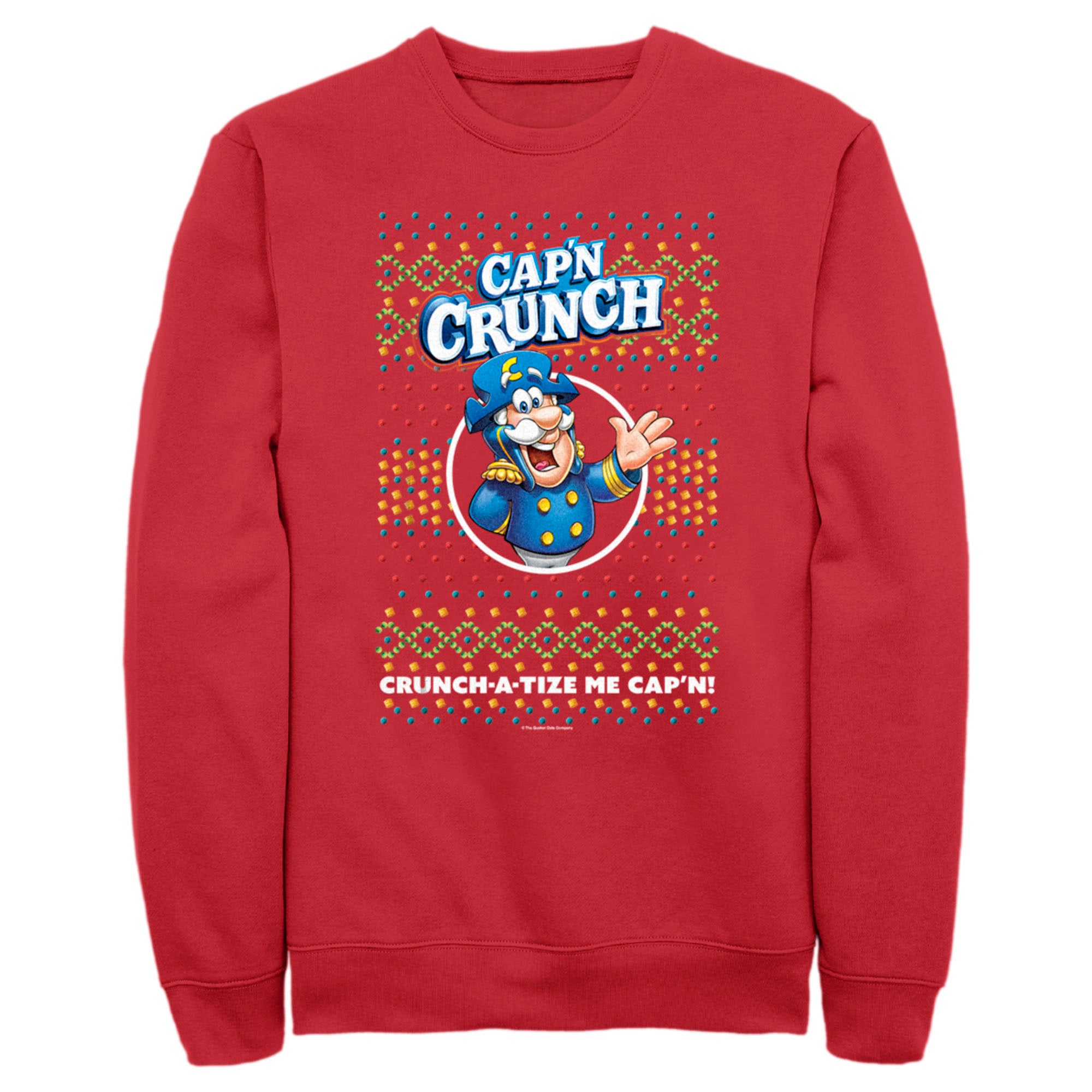 Men’S Cap’N Crunch Christmas Sweater Print Sweatshirt