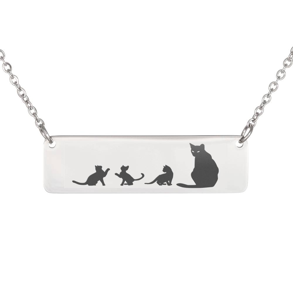 Mama Cat + 3 Kittens Necklace: A Perfect Mother’S Day Gift: Personalized