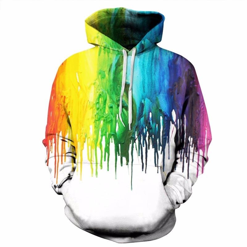 Colorful Dripping Paint Hoodie