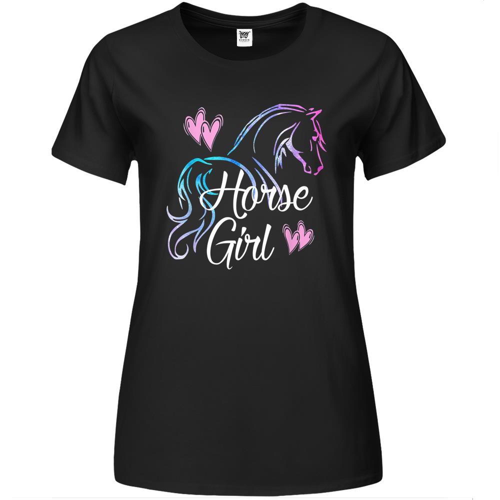 Horse Girl Love Horses Riding Rider Gift Premium Womens Tshirts