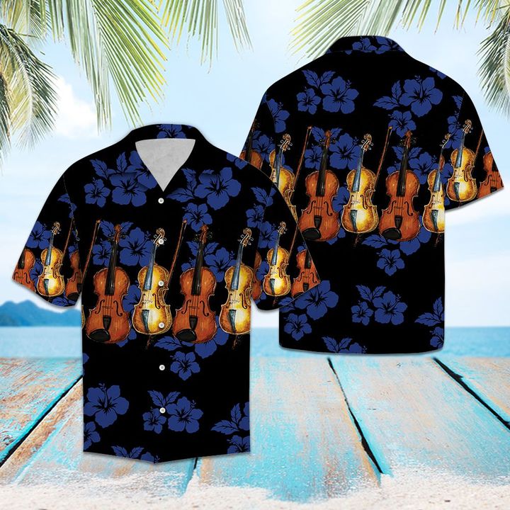 Violin For Vacation Hawaiian Shirt Summer Button Up For Men, Women, Couple