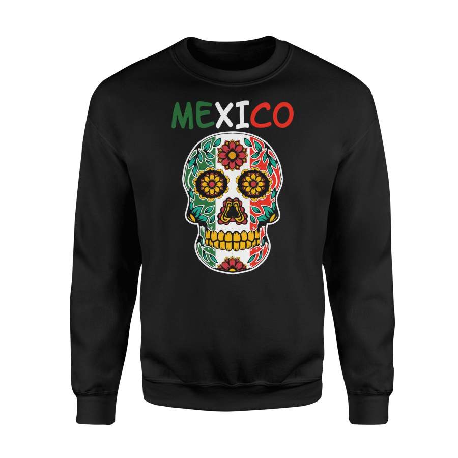 Halloween Skull Flower Mexico Halloween Sweatshirt