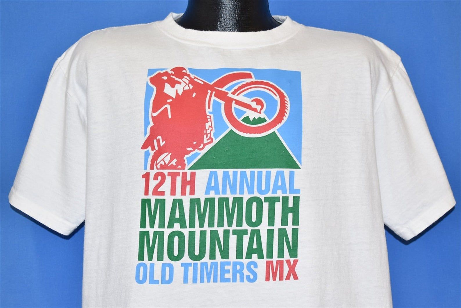 80S Mammoth Mountain Old Timers 12 Mx Motocross Dirt Bike Racing T-Shirt Extra