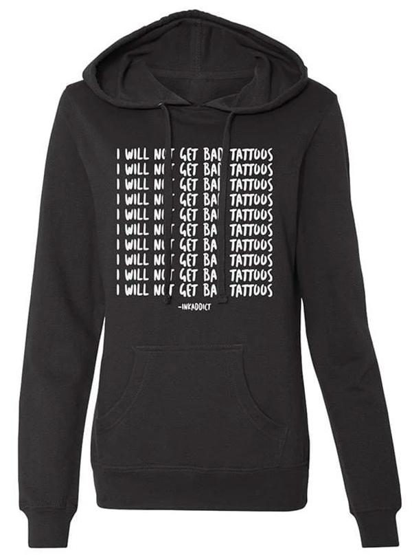 Women’S Bad Tattoos Lightweight Hoodie By Inkaddict