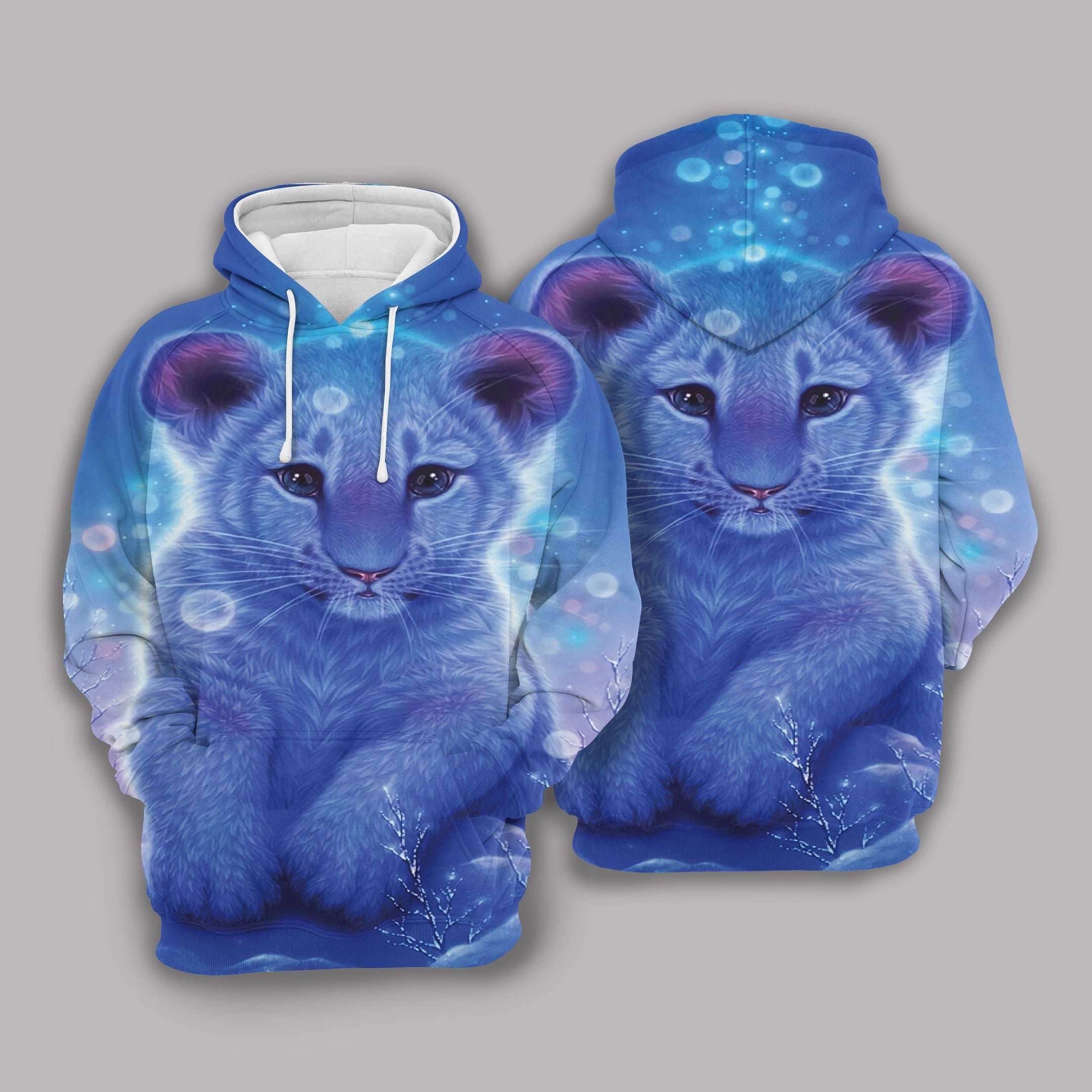 Tiger Purple Cute 3D Printed Sublimation Hoodie Hooded Sweatshirt Comfy Soft And Warm For Men Women S To 5Xl Ctc13038312