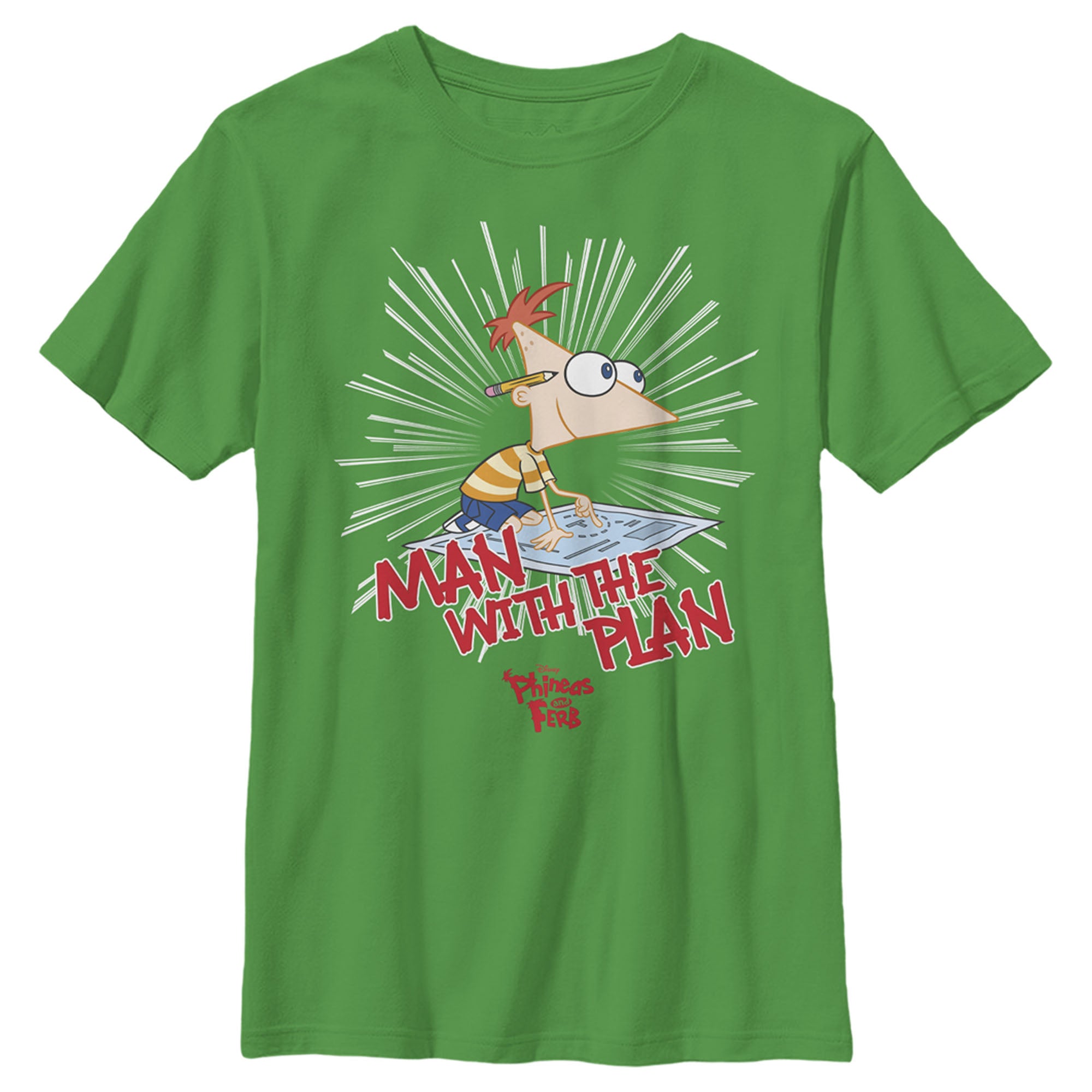 Boy’S Phineas & Ferb Phineas And Ferb Man With Plan T-Shirt