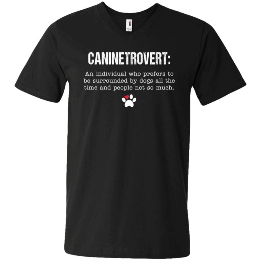 AGR Caninetrovert An Individual Who Prefers To Be Surrounded By Dogs Unisex V-neck