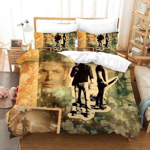 Supernatural Dean Sam Winchester 26 Duvet Cover Pillowcase Home Decor 3D Bedding Set