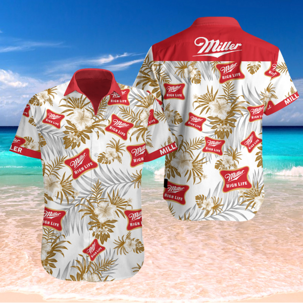 Miller High Life Beer Summer Hawaii Beach Shirt Ha14877