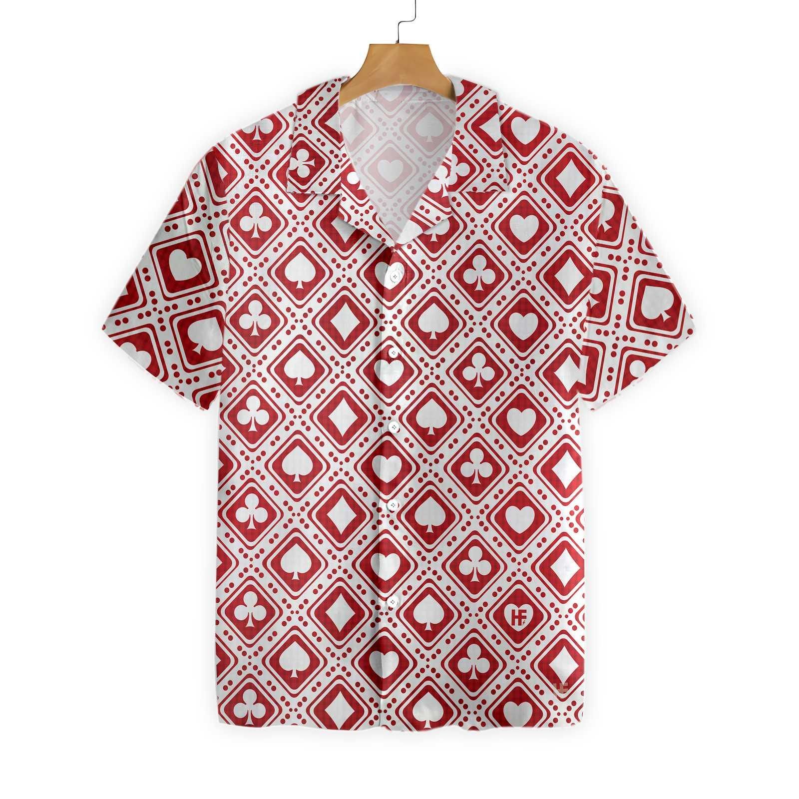 Casino Red Pattern 0802 Hawaii Shirt Ha961