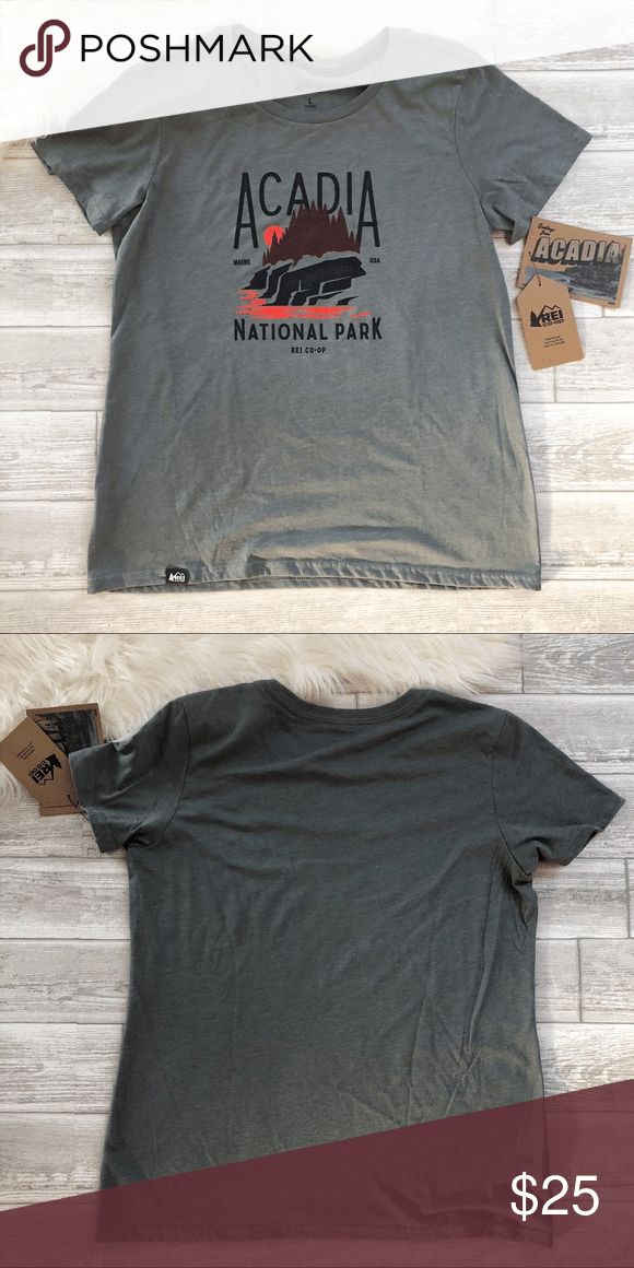 Rei Acadia National Park Shirt Nwt Grey Acadia National Park Shirt By Rei Nwt La Shirt