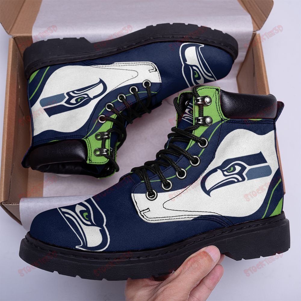 Seattle Seahawks Classic Boots – Premium Shoes/ Premium Leather Boots – Gift For Sports Lovers 08