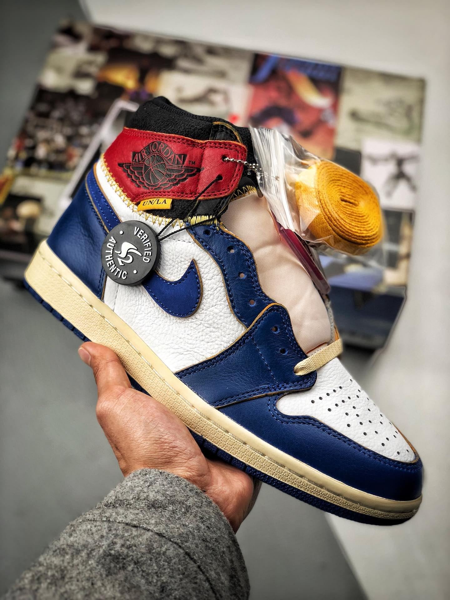 Union x JD 1 Retro High OG NRG WhiteStorm Blue-Varsity Red 5338775