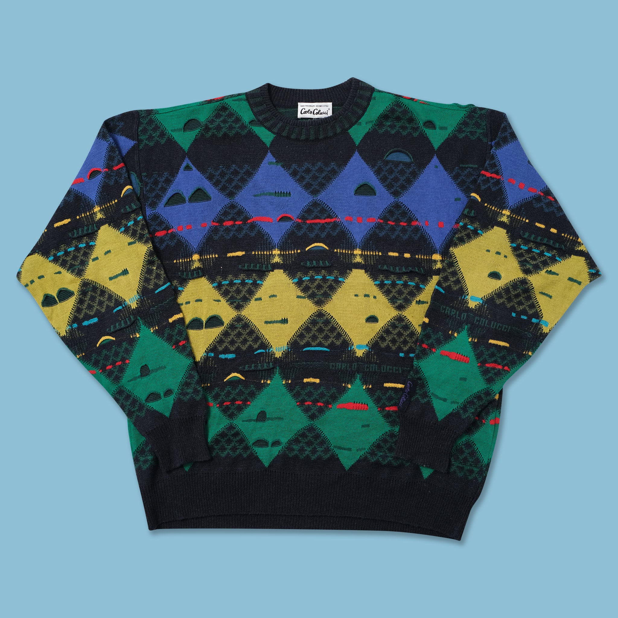Vintage Carlo Colucci Knit Sweater Xlarge