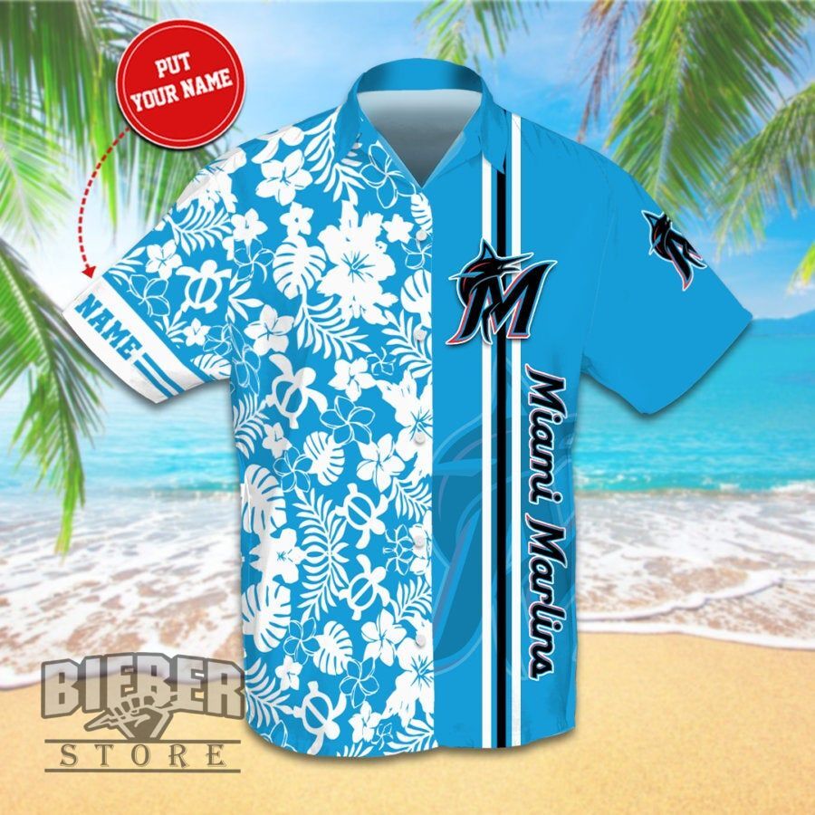 Personalized Miami Marlins Hawaii Shirts Ha28644