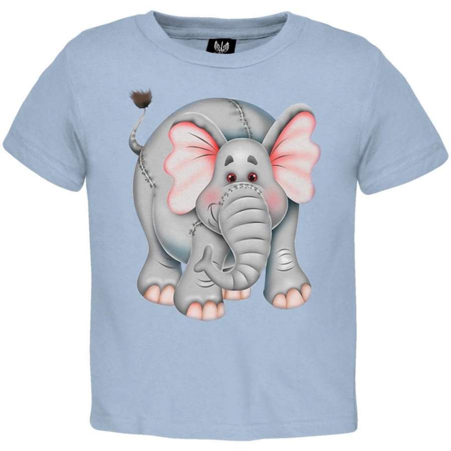 Pink And Gray Elephant Youth T-Shirt