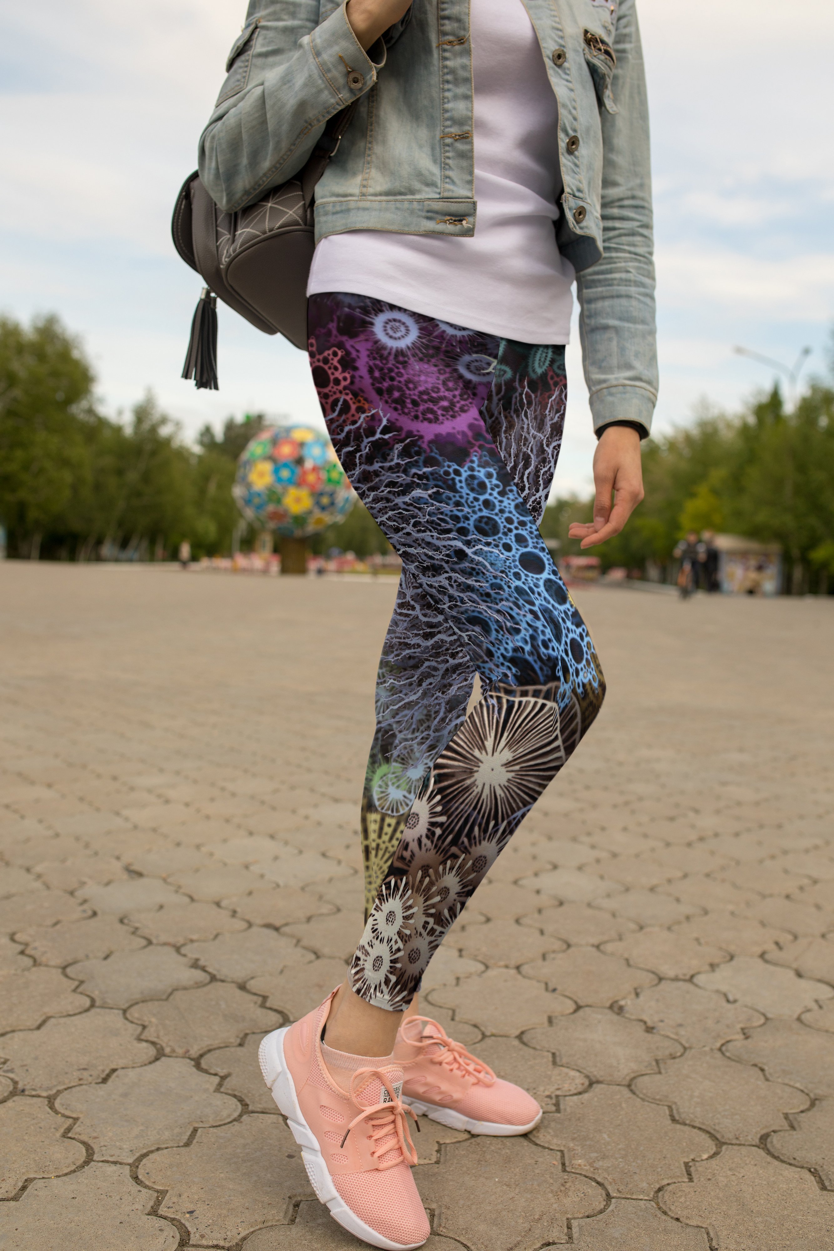 3D All Over Print Art Coral Legging