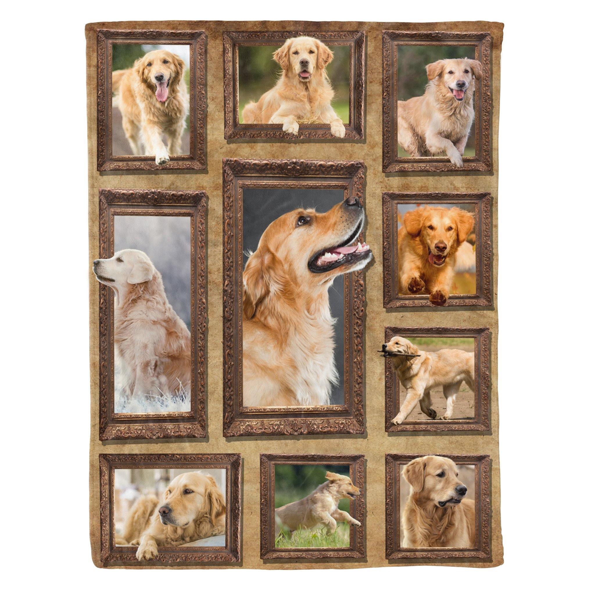 3D Golden Retriever Dog – Unique Gifts Ideas For Home Decor Gifts For Family – Fleece Blanket Sherpa Blanket